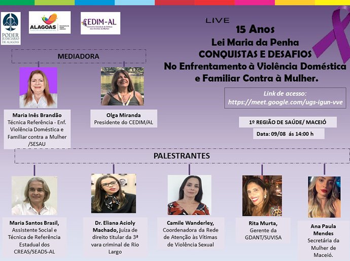 #AgostoLilás - Juízes orientam virtualmente profissionais de saúde sobre violência doméstica