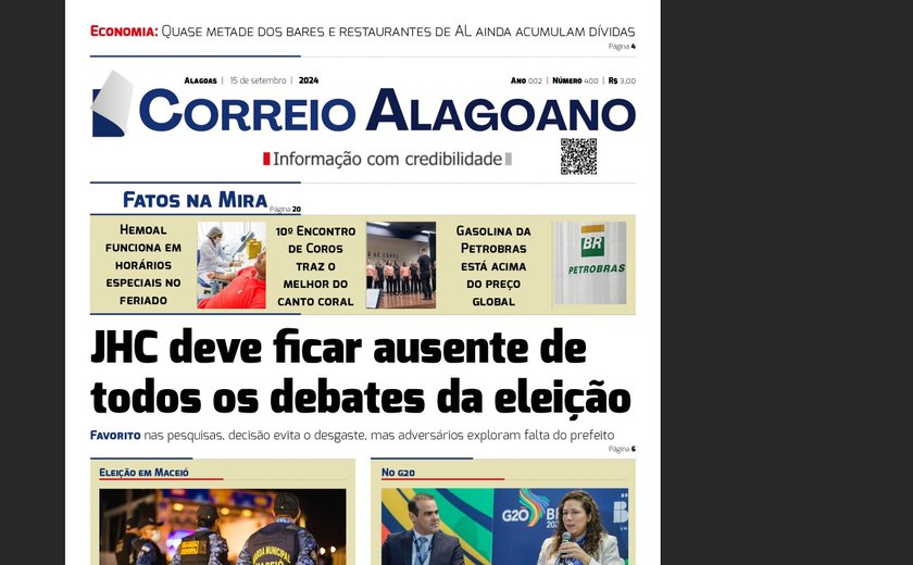 JHC deve ficar ausente de todos os debates da eleição