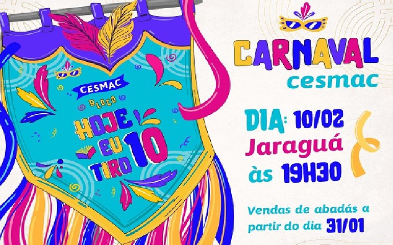 Bloco do Cesmac “Hoje Eu Tiro 10” retorna ao corredor do Jaraguá Folia no Carnaval 2023