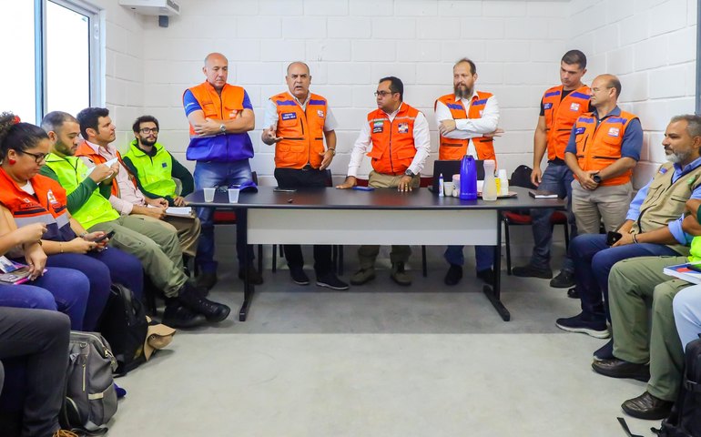 Defesa Civil estadual realiza reunião com técnicos para reavaliar situação da mina 18