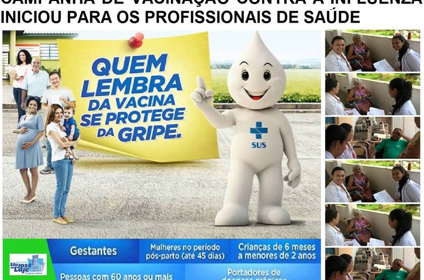 Campanha de vacinação contra Influenza está em andamento na Laje