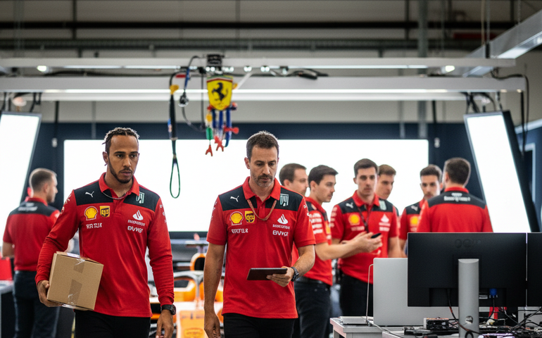 Ferrari anuncia troca de engenheiro de Lewis Hamilton após temporada difícil