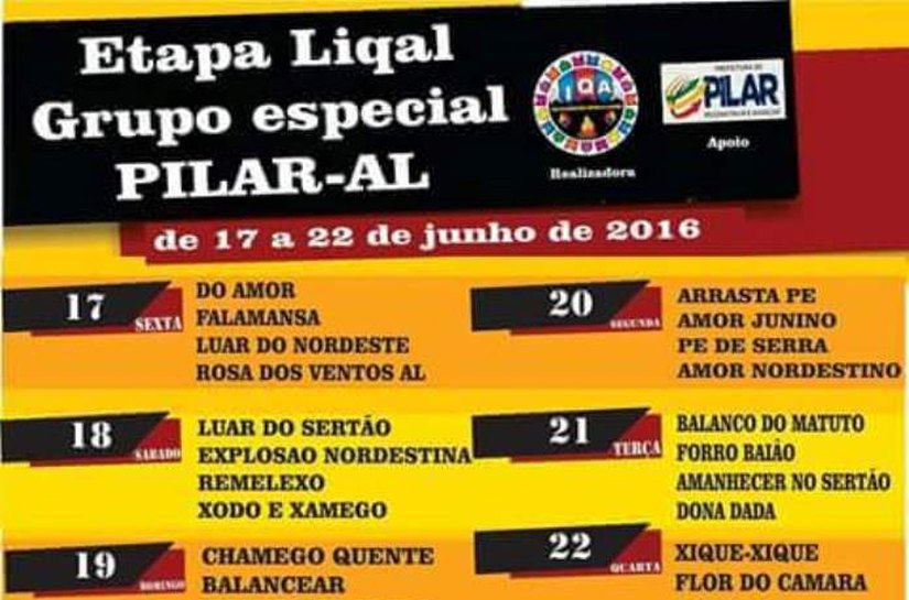 Concurso de quadrilhas juninas começa na próxima sexta-feira, 17, em Pilar