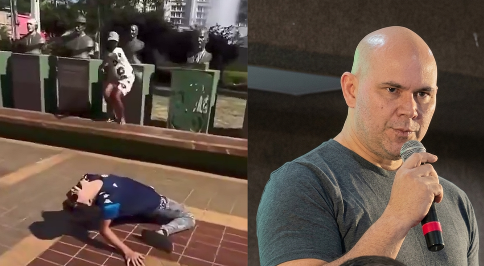 Vídeo mostra dois meninos reproduzindo o "67" e outros movimentos da brincadeira que viralizou entre a geração Z