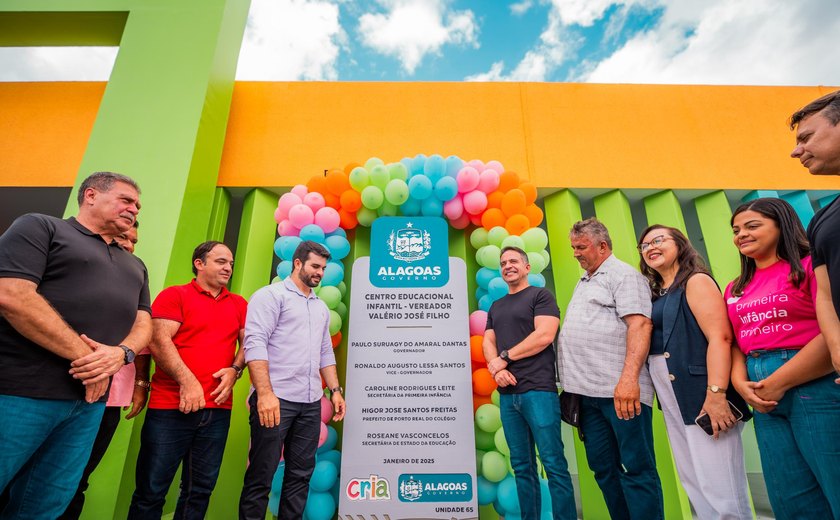 Governador Paulo Dantas inaugura em Porto Real do Colégio a 65ª creche Cria