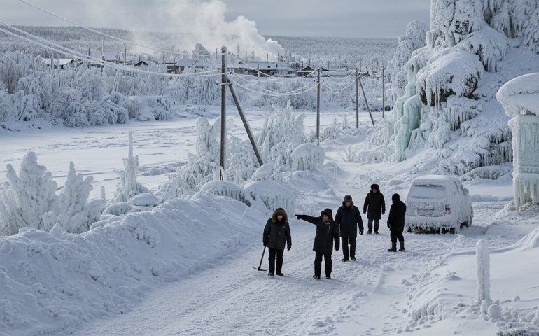 Fortes variações de temperatura transformam o Extremo Oriente da Rússia em um verdadeiro reino de gelo