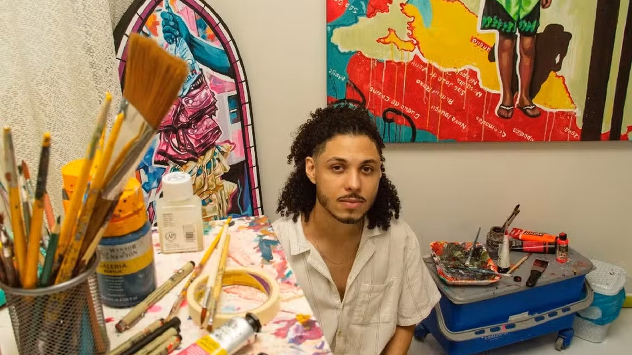 Artista plástico de Caxias faz exposição na Caixa Cultural, no Centro do Rio