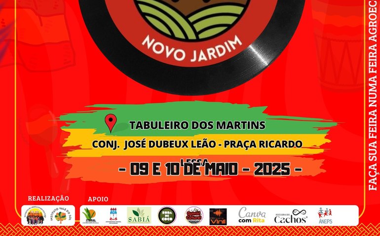 Feira Agroecológica Novo Jardim marca presença no Festival Tabuleiro Cultural