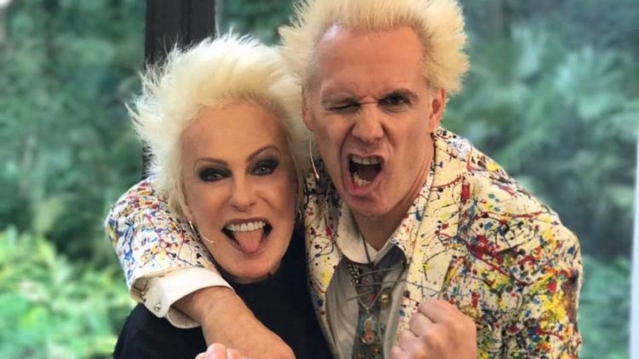 Supla visita Ana Maria Braga e ela brinca: ‘Parceiro de cabelo’