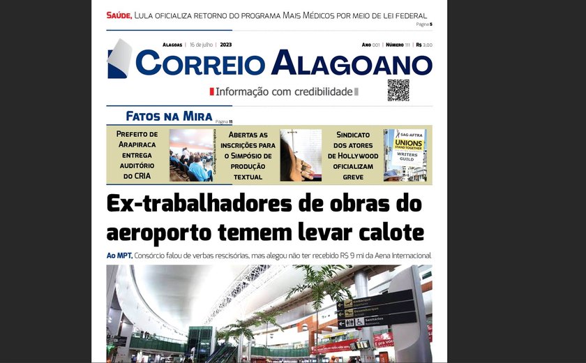 Ex-trabalhadores de obras do aeroporto temem levar calote