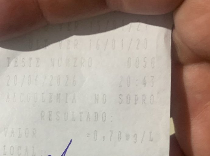 Teste de bafômetro aponta crime de trânsito e condutor é preso após ação da SMTT de Delmiro