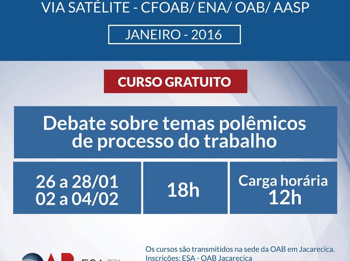ESA inicia novo curso telepresencial sobre Temas Polêmicos de Processo do Trabalho