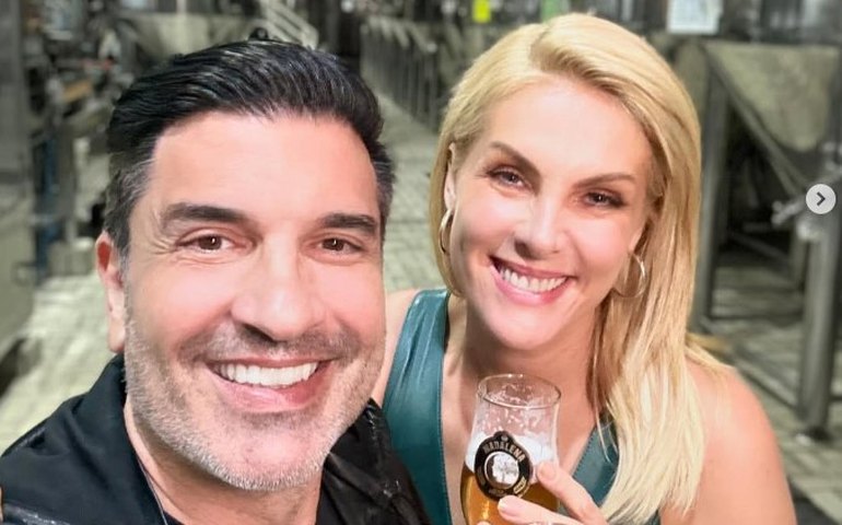 Ana Hickmann comemora um ano com Edu Guedes e faz declaração para o noivo