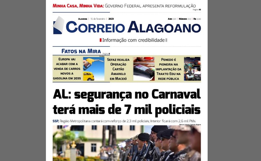 AL: segurança no Carnaval terá mais de 7 mil policiais