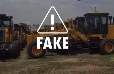 É falso que Governo de Alagoas tenha adesivado motoniveladoras adquiridas com recursos federais