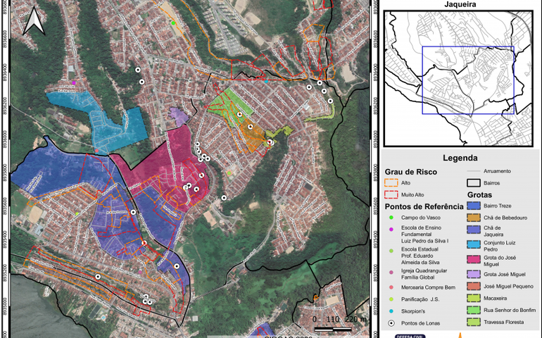 Novos mapas das áreas de risco auxiliam atuação da Defesa Civil
