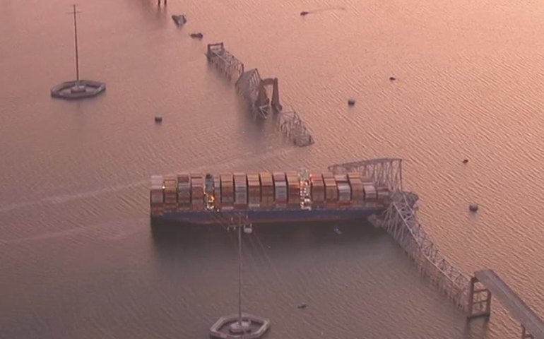 Investigação vai apurar se combustível sujo pode ter causado colapso de navio que derrubou ponte nos EUA