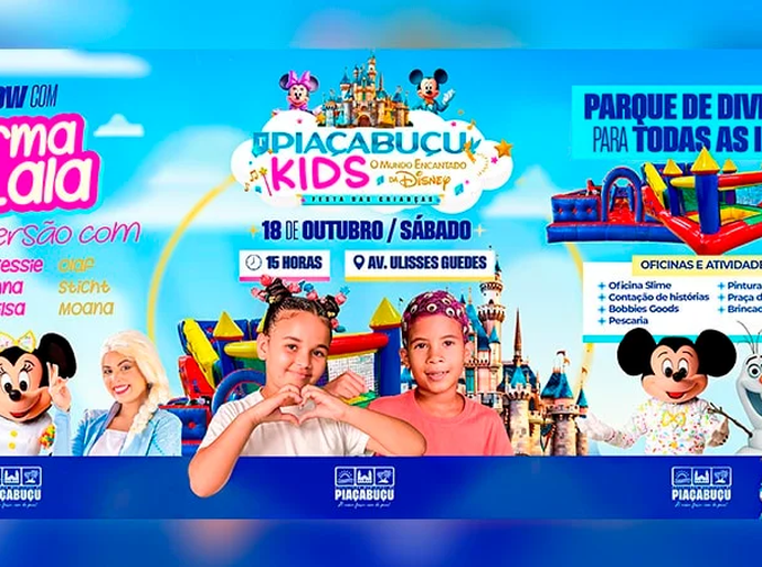 Prefeitura realiza o 1º Piaçabuçu Kids com temática do universo da Disney