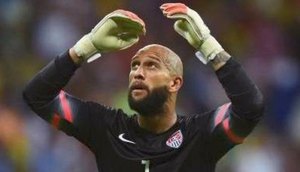 Tim Howard, goleiro da seleção dos Estados Unidos, se tornou um novo herói americano/ Getty Images