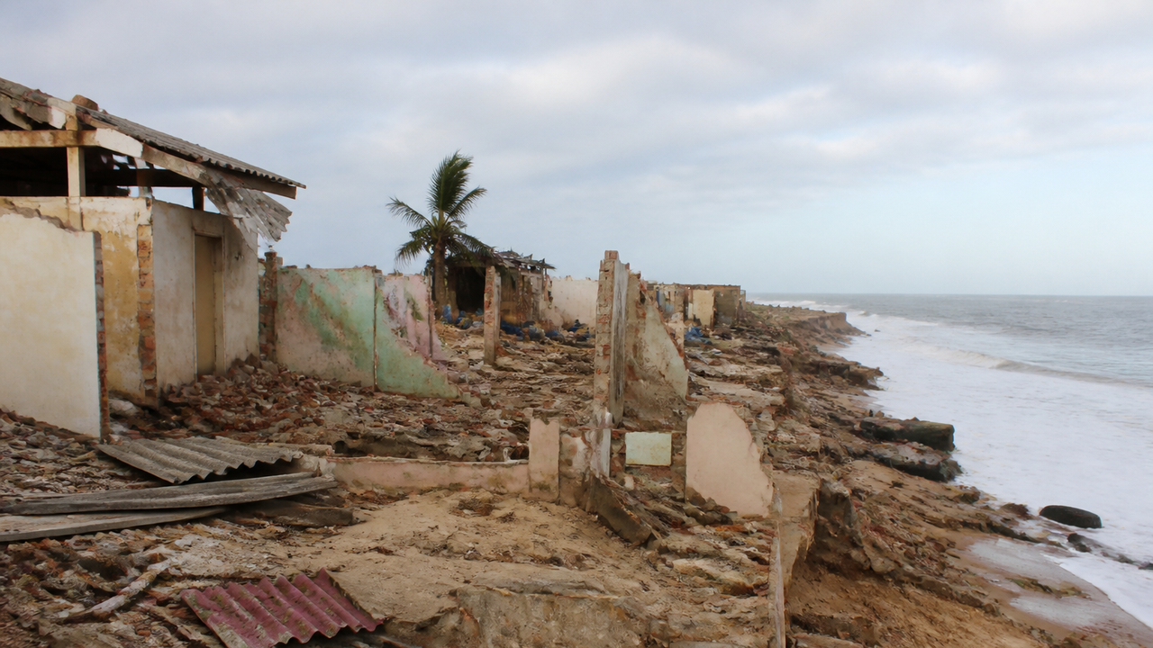 Favela em Macaé é engolida pelo mar; conheça a história da Fronteira, uma comunidade fantasma