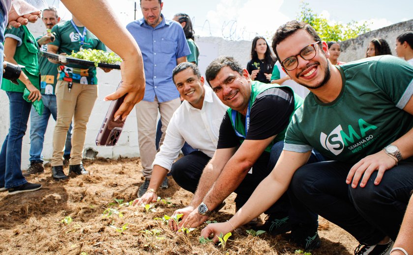 Semarh inaugura duas novas hortas urbanas em Boca da Mata durante Semana do Meio Ambiente