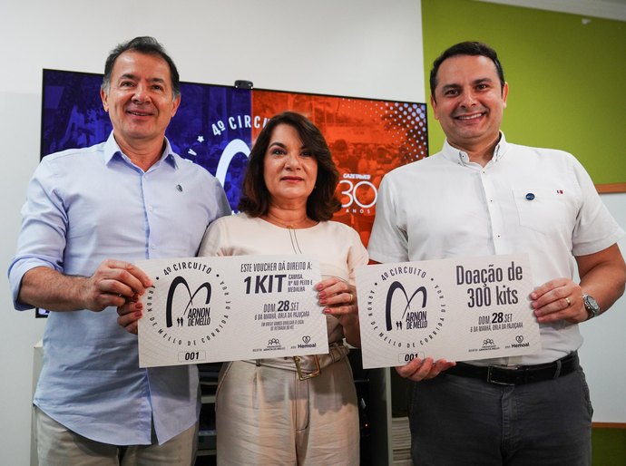 Doadores de sangue com voucher para o IV Circuito Arnon de Mello devem retir kits na quinta (25) e sexta (26)