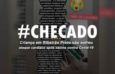 Checado: adolescente não sofreu ataque cardíaco após vacina contra Covid-19  