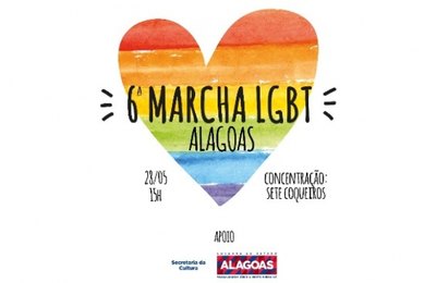 6ª Marcha LGBT de Alagoas acontece no dia 28 de maio