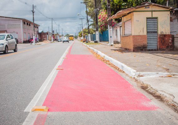 Maceioenses ganham nova faixa exclusiva para bicicletas
