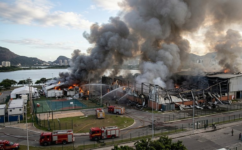 Incêndio atinge Parque Olímpico na Zona Sudoeste do Rio