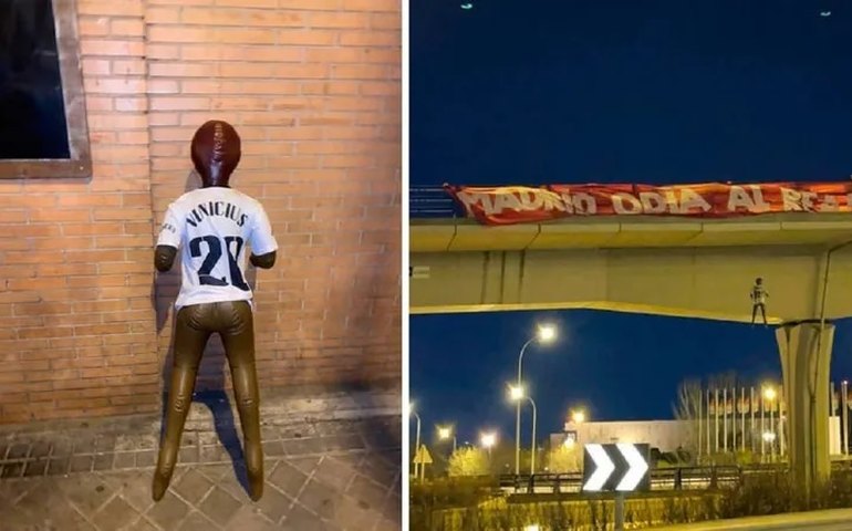 Polícia prende quatro suspeitos de pendurar boneco com camisa de Vini Jr. em ponte de Madri