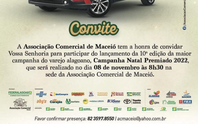 Natal Premiado completa 10 anos com sorteio de 48 prêmios para toda Alagoas
