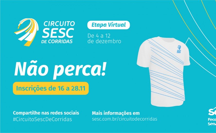 Circuito Sesc de Corridas promove etapa virtual solidária em dezembro