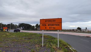 Após desabamento e formação de cratera na Orla Sul, rodovia permanece interditada por 30 dias