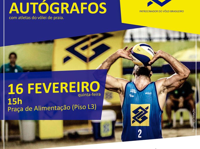 Parque Shopping: atletas do Vôlei de Praia recebem fãs e autografam camisas