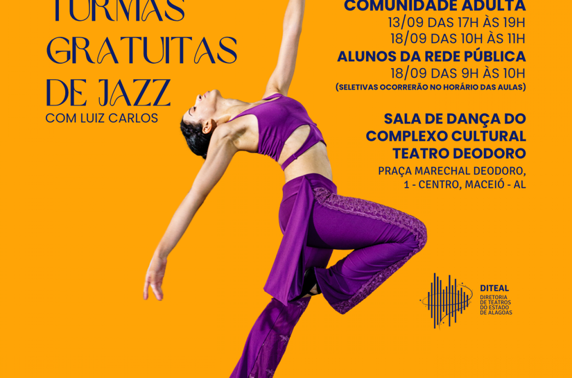 Diteal abre novas vagas para aulas gratuitas de jazz