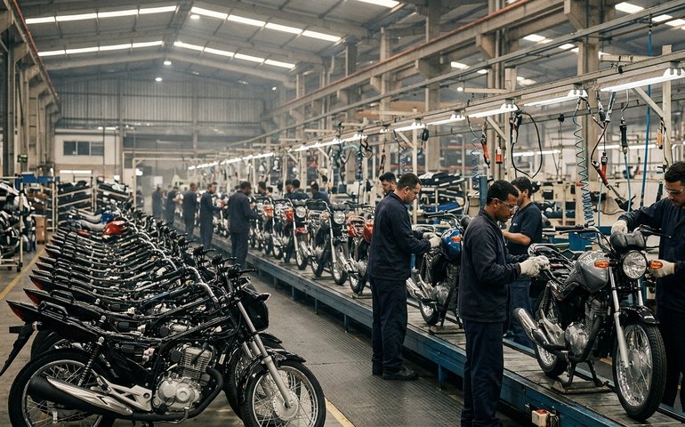 Produção de motos cresce 34,5% em março e atinge recorde histórico, aponta Abraciclo