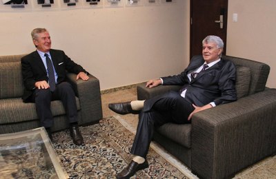 Presidente do TJAL recebe visita do senador Fernando Collor