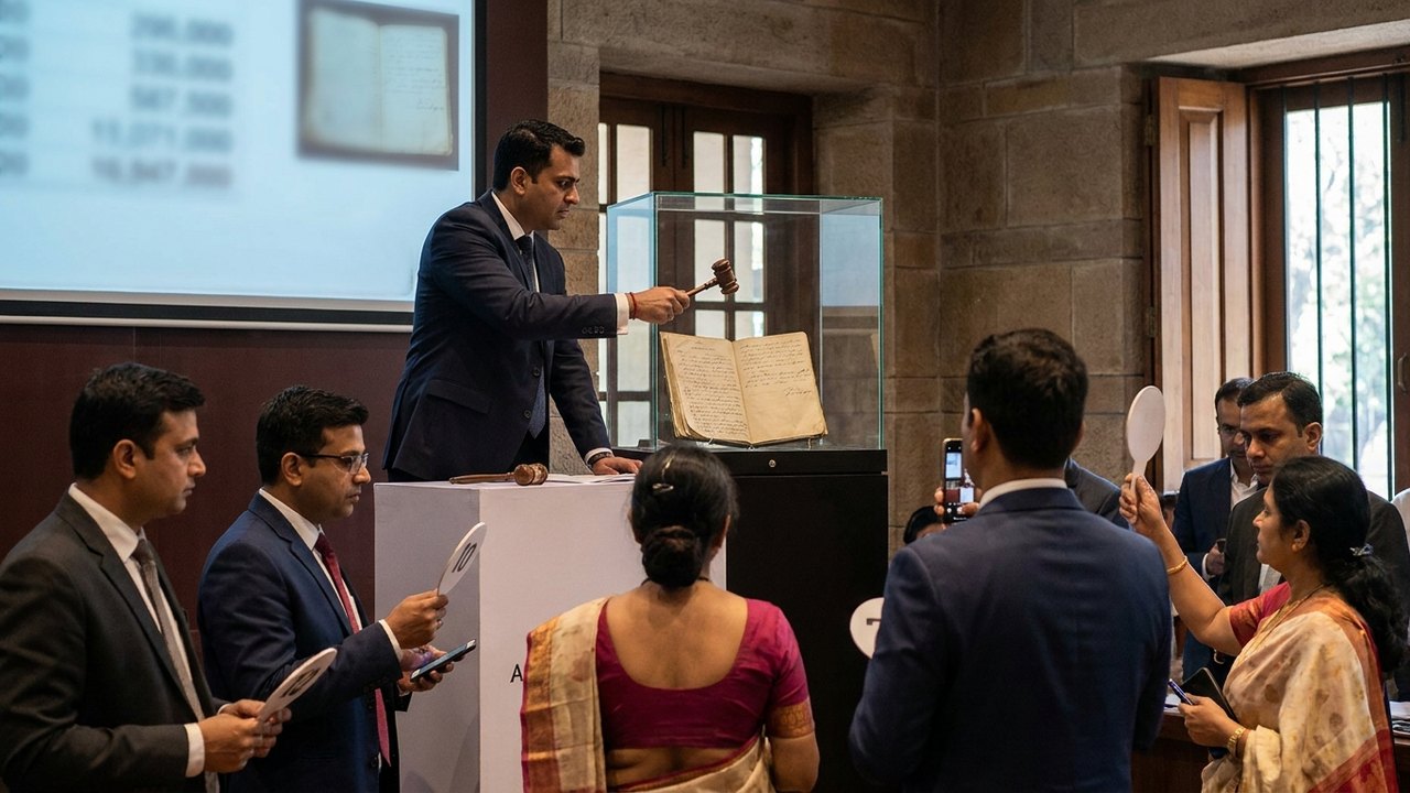 Anotações manuscritas de Gandhi são vendidas por R$ 8,7 milhões em leilão na Índia
