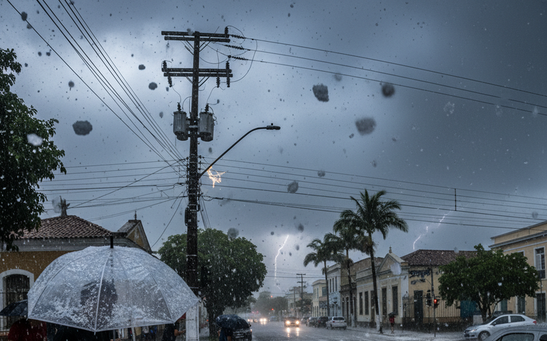 Após dias de muito calor, Rio registra chuva de granizo e cidades entram em alerta para temporais