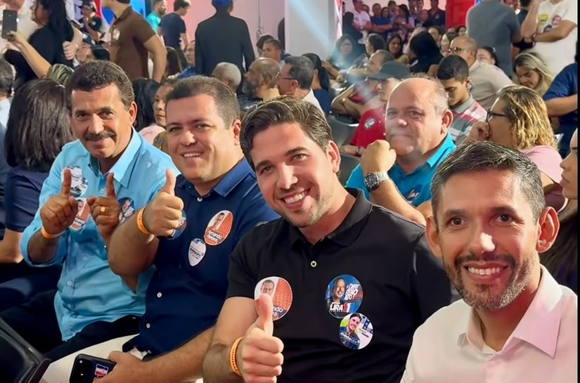 Marlan Ferreira lidera comitiva de Limoeiro de Anadia em convenção do União Progressistas