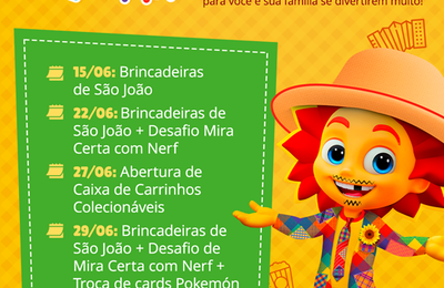 Sábado é dia de Arraiá de São João e de brincadeiras na Ri Happy e PBKIDS