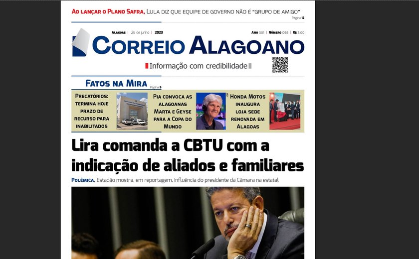 Lira comanda a CBTU com a indicação de aliados e familiares