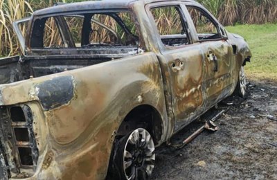 PC investiga achado de corpo carbonizado em uma caminhonete em Marechal
