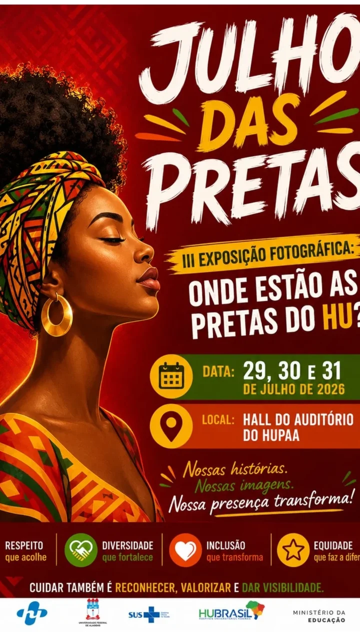 HUPAA-Ufal/HU Brasil recebe exposição fotográfica sobre mulheres negras da instituição