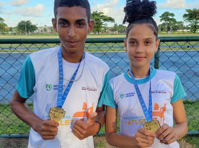 + Atletas: Estudantes de Coruripe conseguem ouro e prata no Campeonato Pernambucano de Atletismo Sub-16
