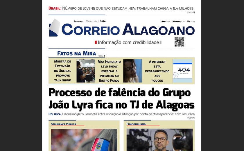 Processo de falência do Grupo João Lyra fica no TJ de Alagoas