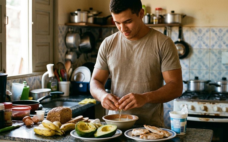 O que comer no café da manhã para aumentar a massa muscular