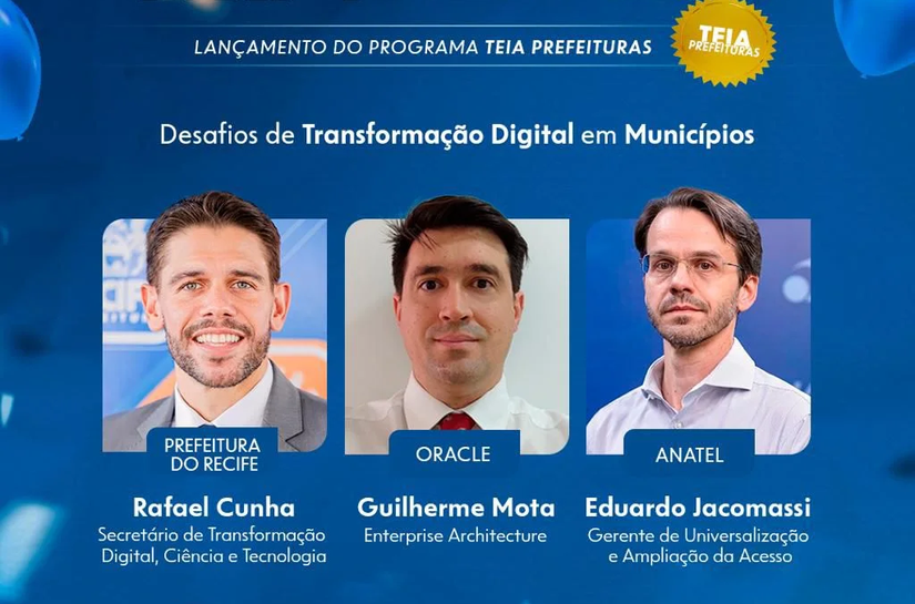 Painel debate desafios da transformação digital nos municípios durante edição especial do TEIA Connect