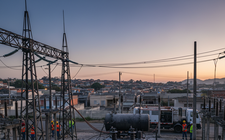 Incêndio em subestação provoca apagão em cidades do RJ